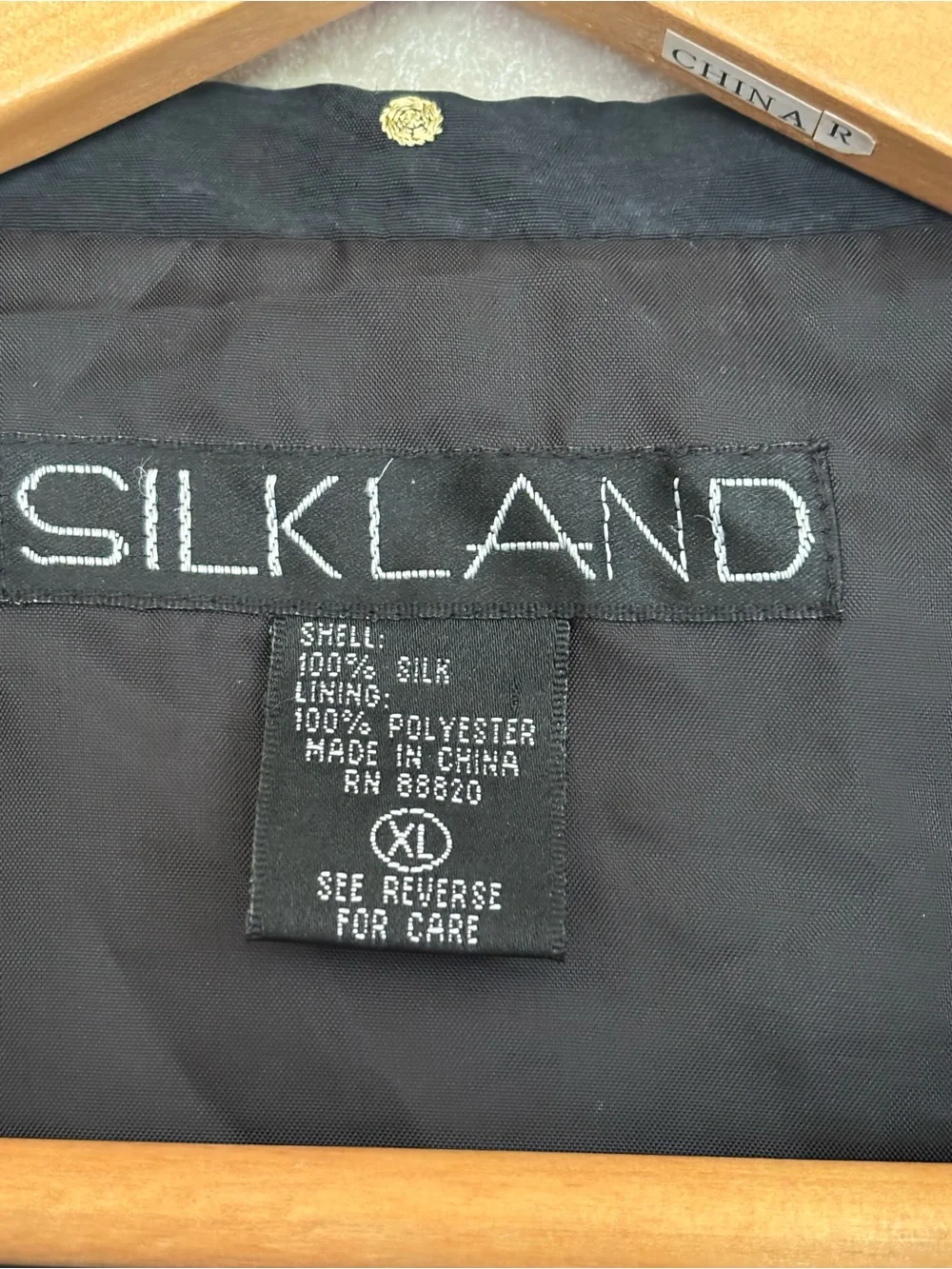 Vintage Silkland 100% silk polka dot jacket